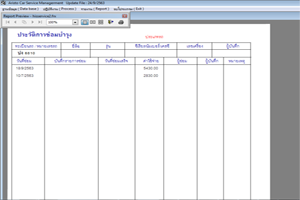 รายงานประวัติการซ่อม