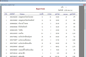 รายงานสต๊อก