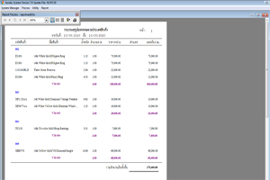 รายงานขายตามใบเสร็จ